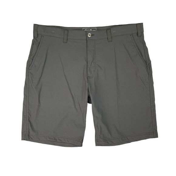 Eddie Bauer Shorts Mens 40 Gotham Grey Nylon Stretch Travex Hybrid Hiking - Picture 1 of 11